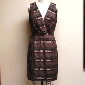 Max and Cleo Brown Cocktail Dress Sz 8